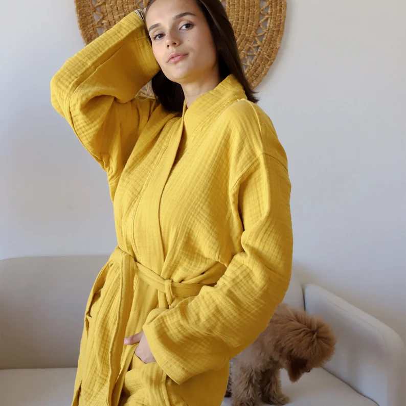 Oversize Luxury 4 Layer Muslin Robe