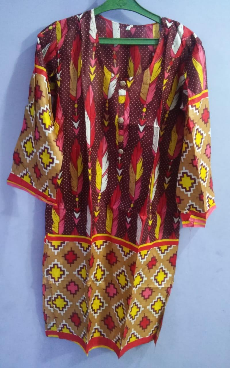 Comfort Women Pure Cotton Kurtui For Summer