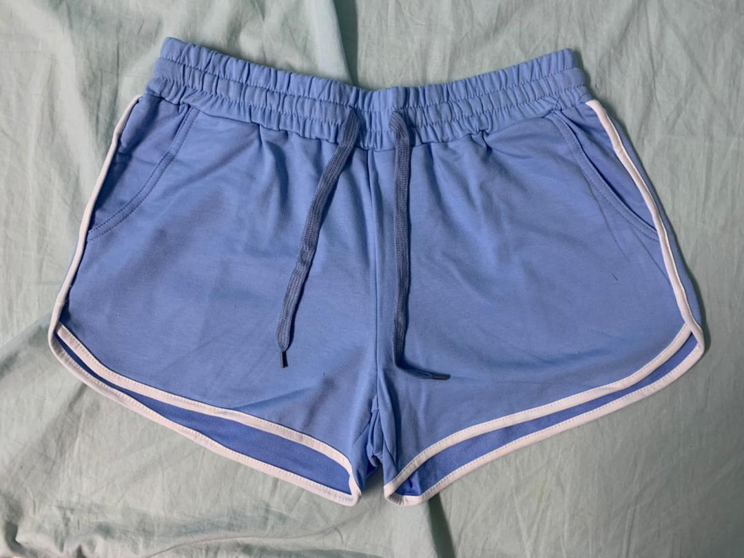 Short For Girls Casual Striped Cotton Blend